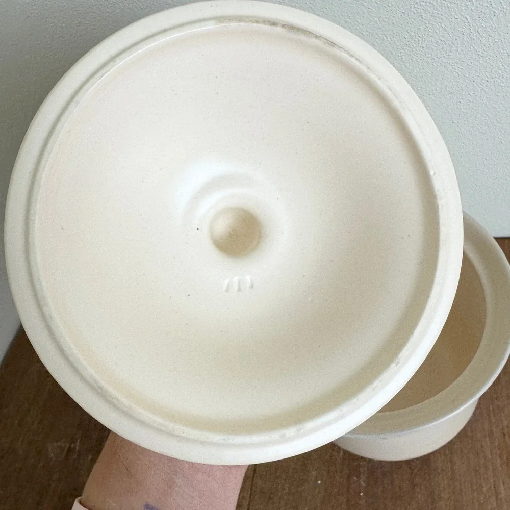 Pfaltzgraff Remembrance 2 quart Stoneware Cream Pink Floral‎ Canister Kitchen